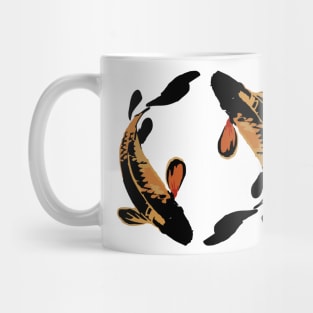 KOI FISH IN BLACK YELLOW BODY COLOR Mug